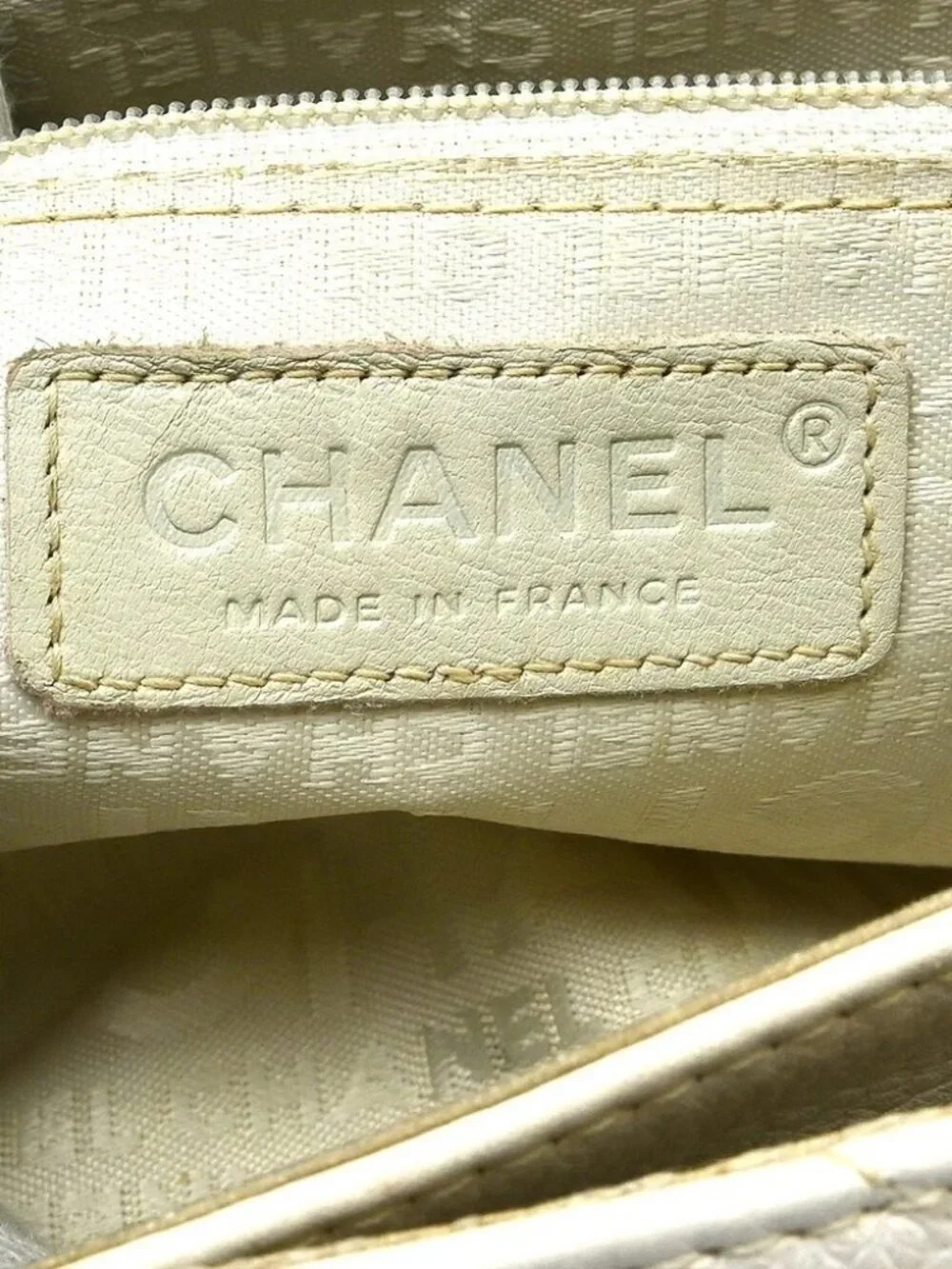 Chanel White Calfskin Accordion Flap Shoulder Bag